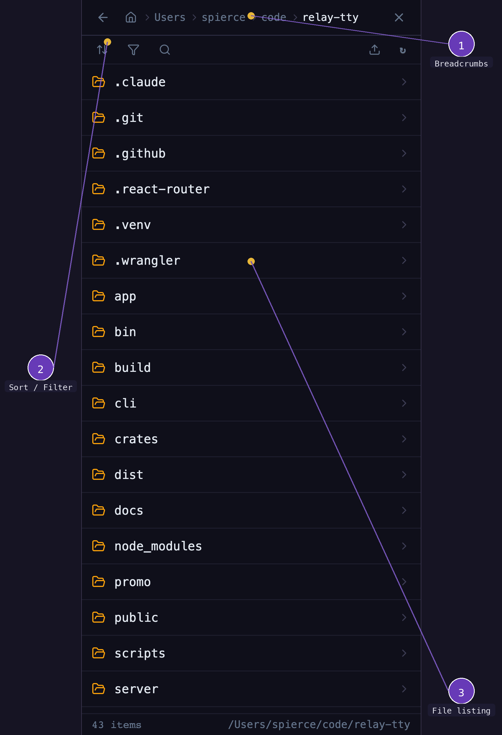 File browser panel